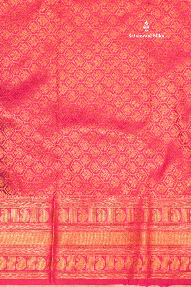 Red Colour Semi Silk Saree With Copper Zari Border