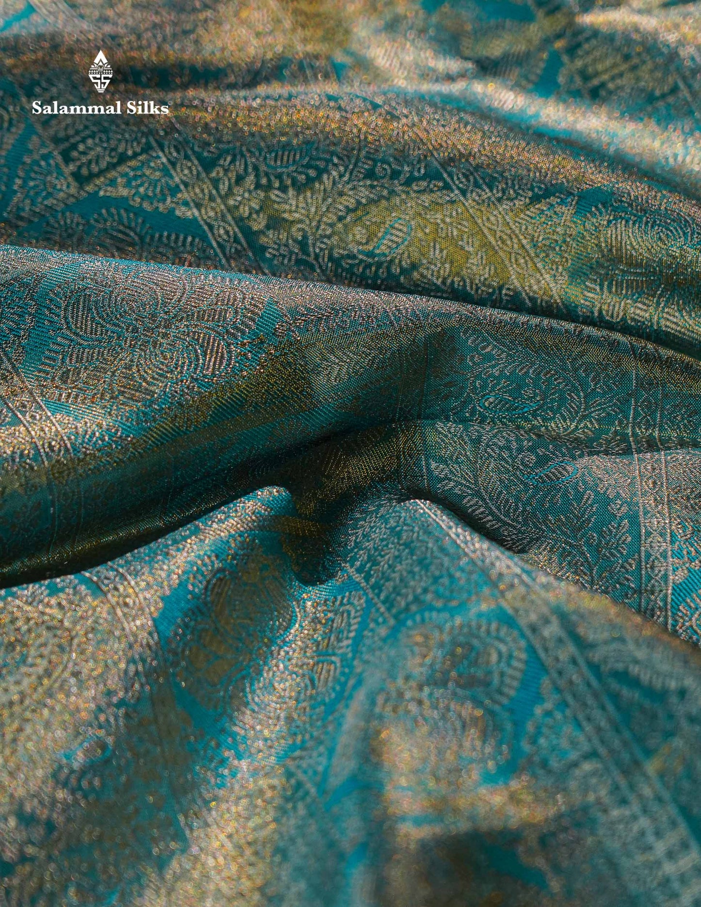 Beautiful Light Blue Tissue Bridal Pure Kanjivaram Silk Saree With Contrast Dark Purple Traditional Evening Morning Border