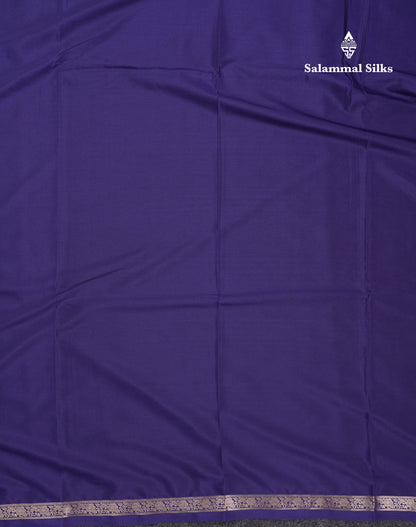 Beautiful Half White Plain Semi Mysore Silk Saree With Small Traditional Zari Border