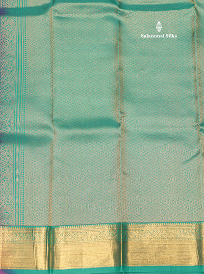 Violet Colour Pure Kanjivaram Silk Saree With Gold Zari Border