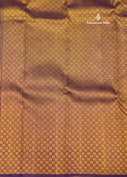 Vadamalli Pure Kanjivaram Silk Saree With Navy Blue Border