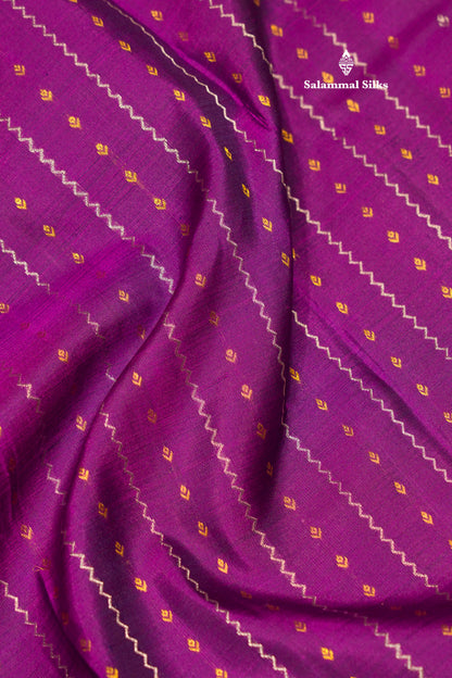 Vadamalli Pure Kanjivaram Silk Saree With Navy Blue Border