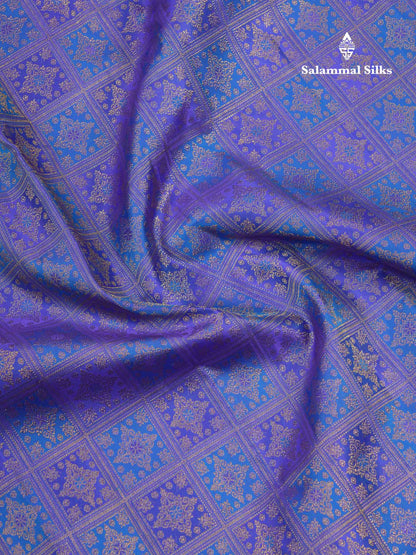 Beautiful Royal Blue Meenakari Work Bridal Pure Kanjivaram Silk Saree With Traditional Border