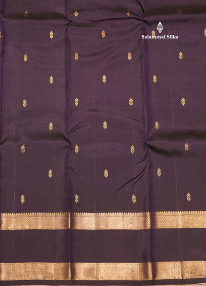 Navy Blue Colour Pure Kanjivaram Silk Saree With Double Border
