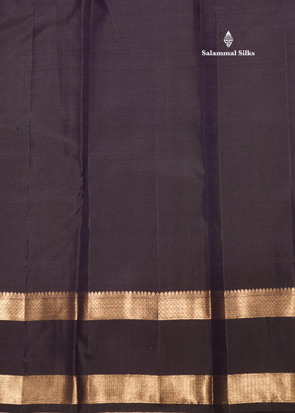 Navy Blue Colour Pure Kanjivaram Silk Saree With Double Border