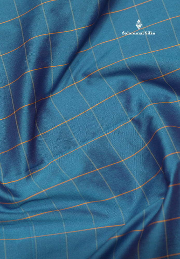 9 Yards Semi Silk Saree Green Colour with Gold Zari Border