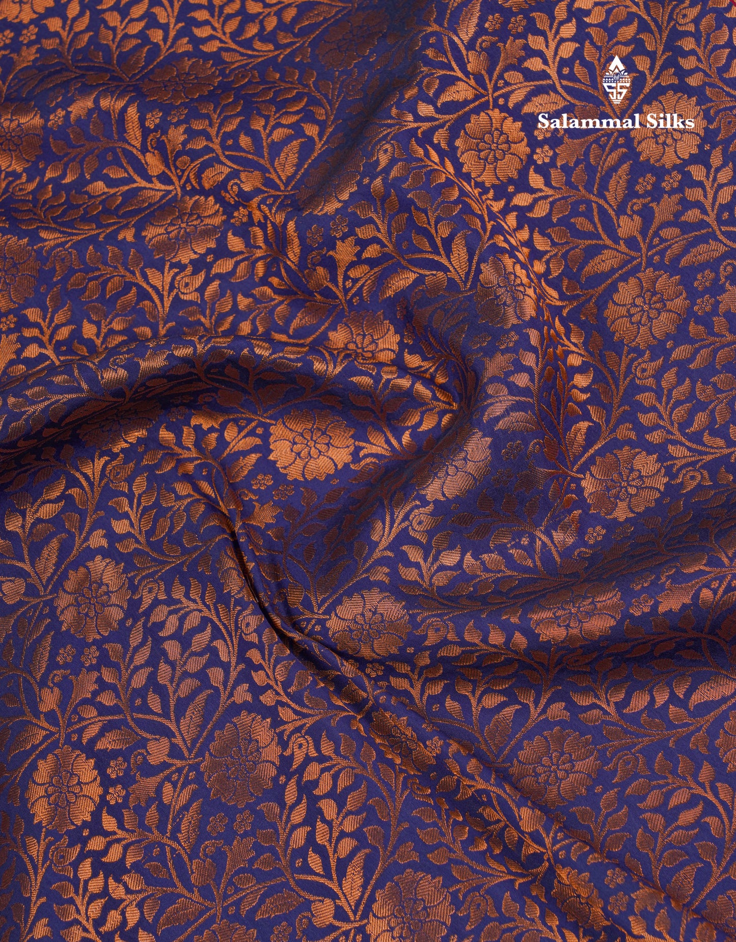 Beautiful Navy Blue Bridal Semi Silk Saree With Contrast Pink Traditional Evening Morning Border