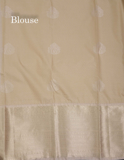 Beautiful Peacock Blue Emboss Design Semi Silk Saree With Cream Traditional Evening Morning Border