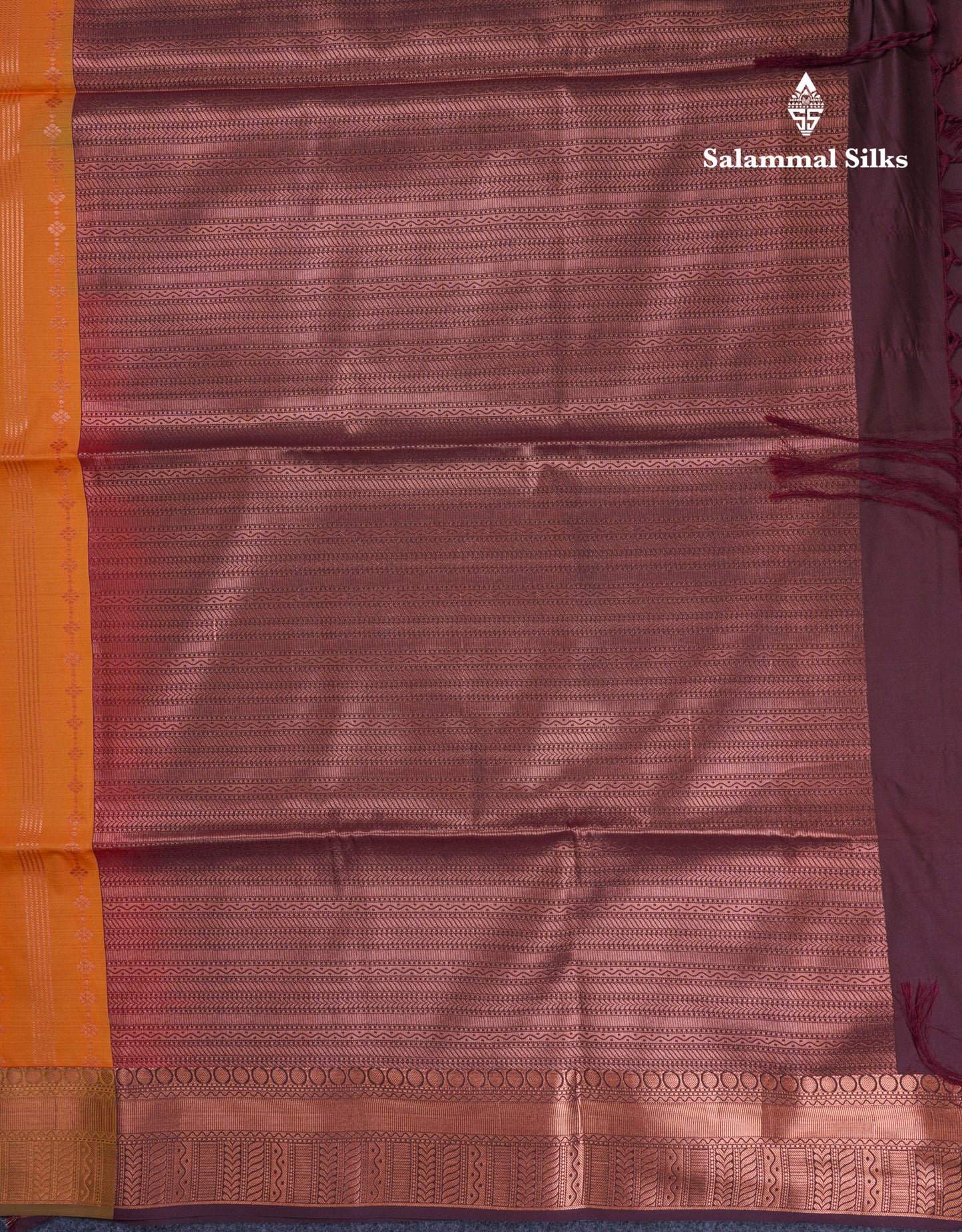 Beautiful Light Grey Semi Soft Silk Saree With Contrast Dark Brown Blouse