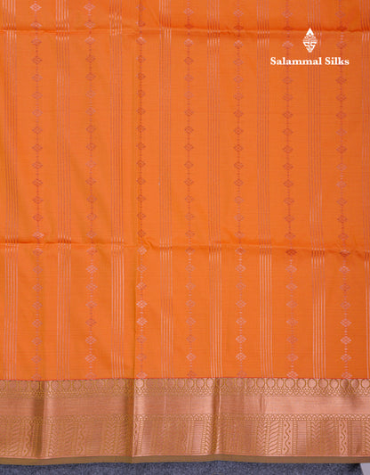 Beautiful Light Grey Semi Soft Silk Saree With Contrast Dark Brown Blouse