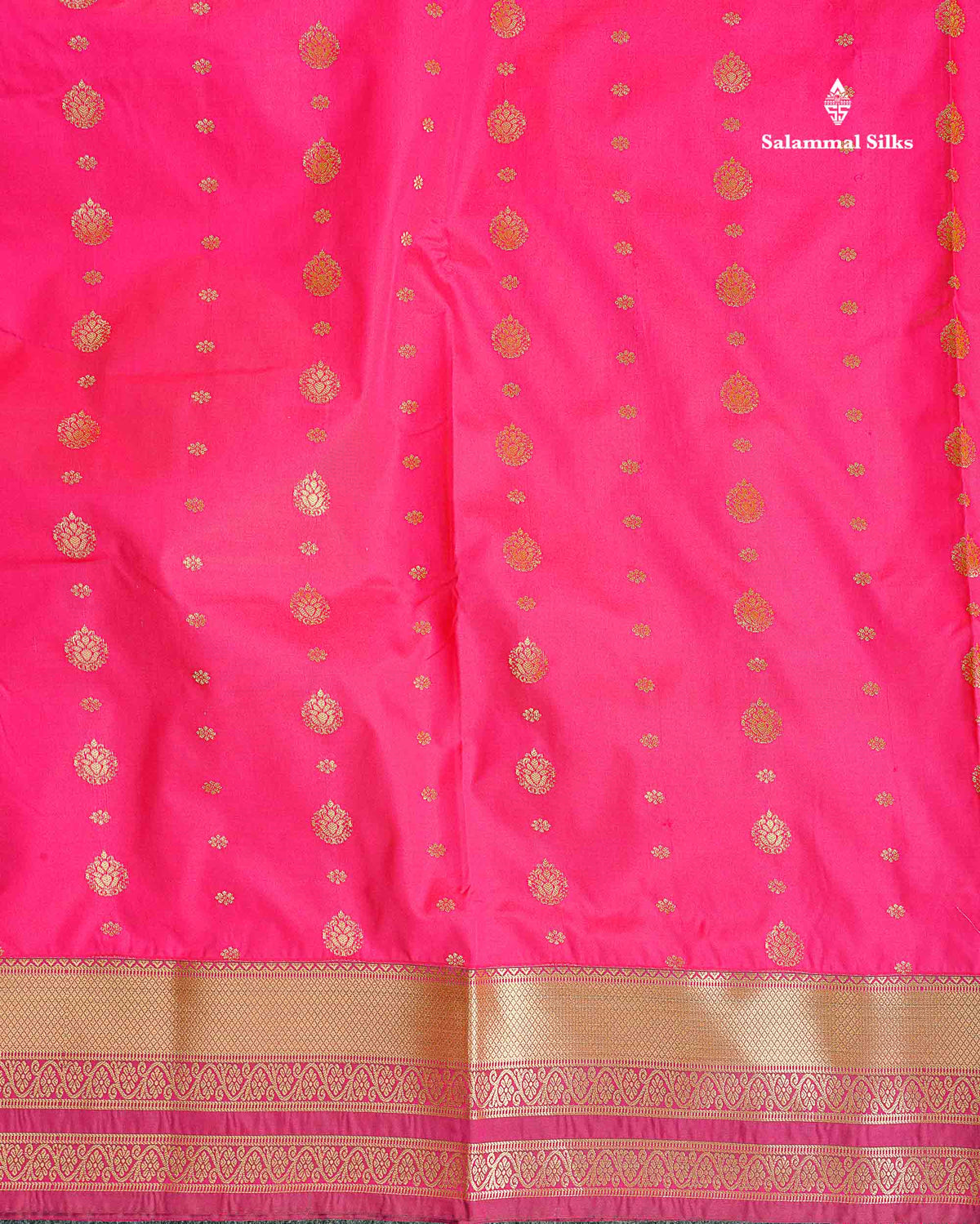 Semi Silk Saree - Bottle Green Colour Body Zari Butta With Traditional Border | 9.5 Yards