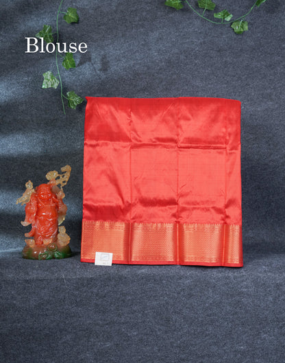 Pure Silk Pattu Pavadai ( MultiColour Checks ) With Red Blouse 27"