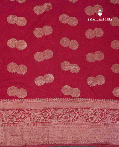 Beautiful Bottle Green Semi Georgette Saree With Fancy Border