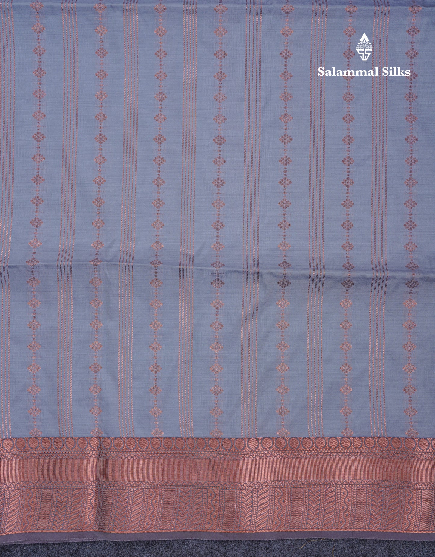 Beautiful Light Grey Semi Soft Silk Saree With Contrast Dark Brown Blouse