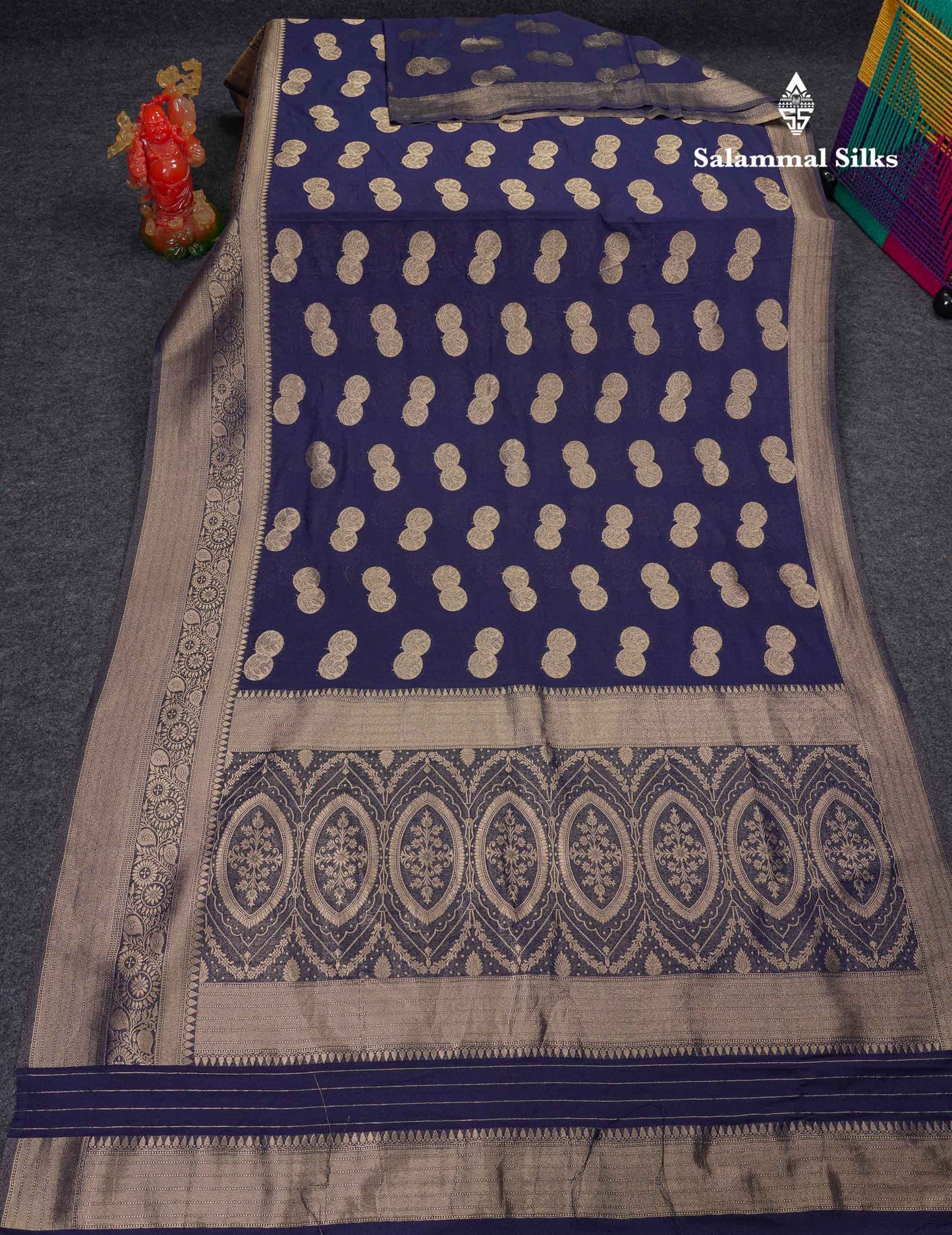 Beautiful Bottle Green Semi Georgette Saree With Fancy Border