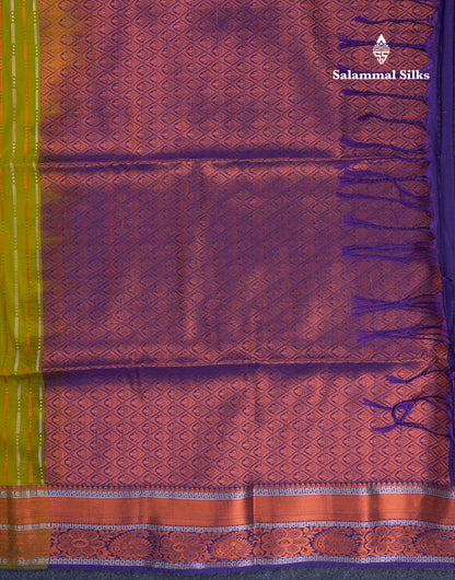 Beautiful Sapphire Blue Semi Soft Silk Saree With Contrast Navy Blue Blouse