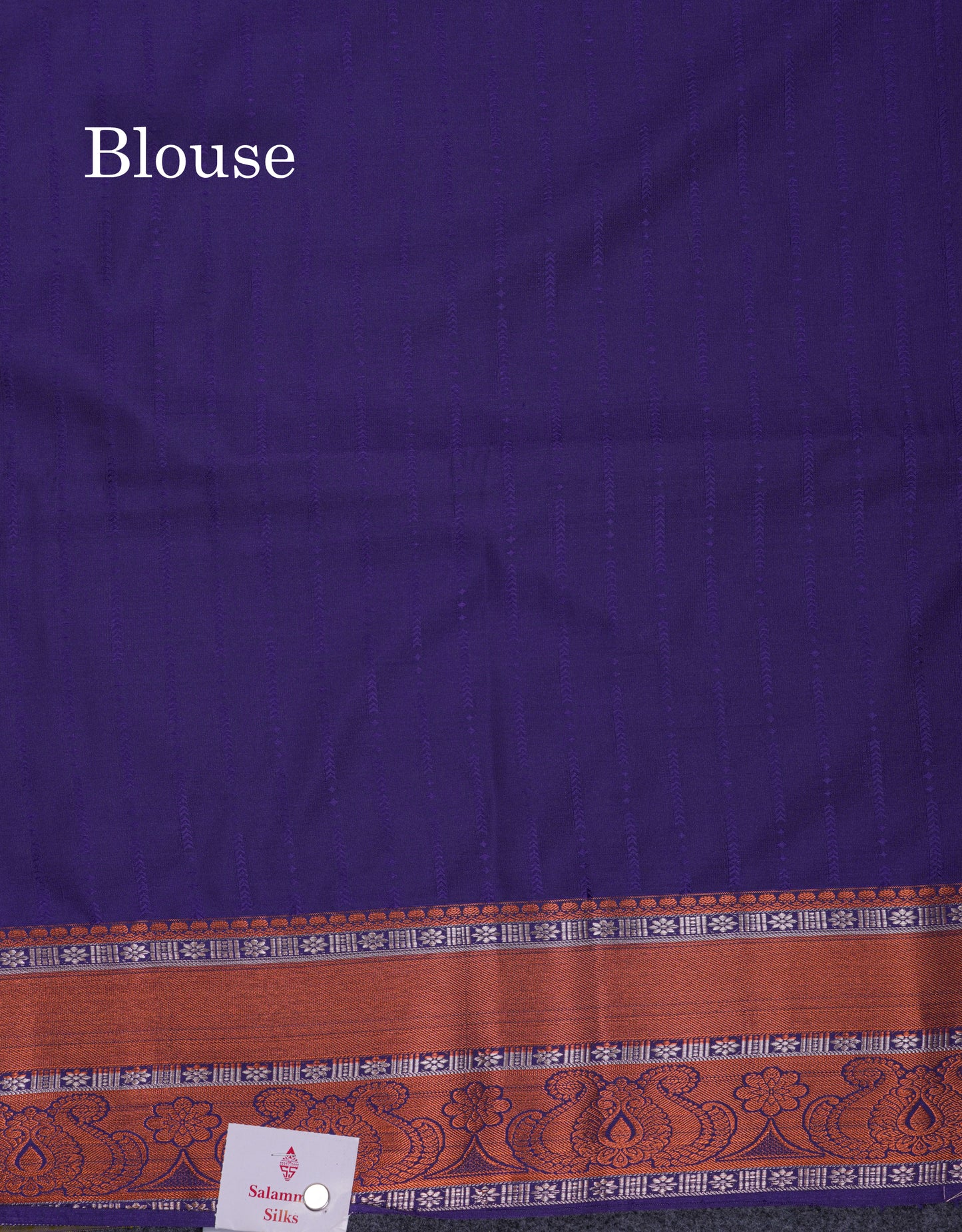 Beautiful Sapphire Blue Semi Soft Silk Saree With Contrast Navy Blue Blouse