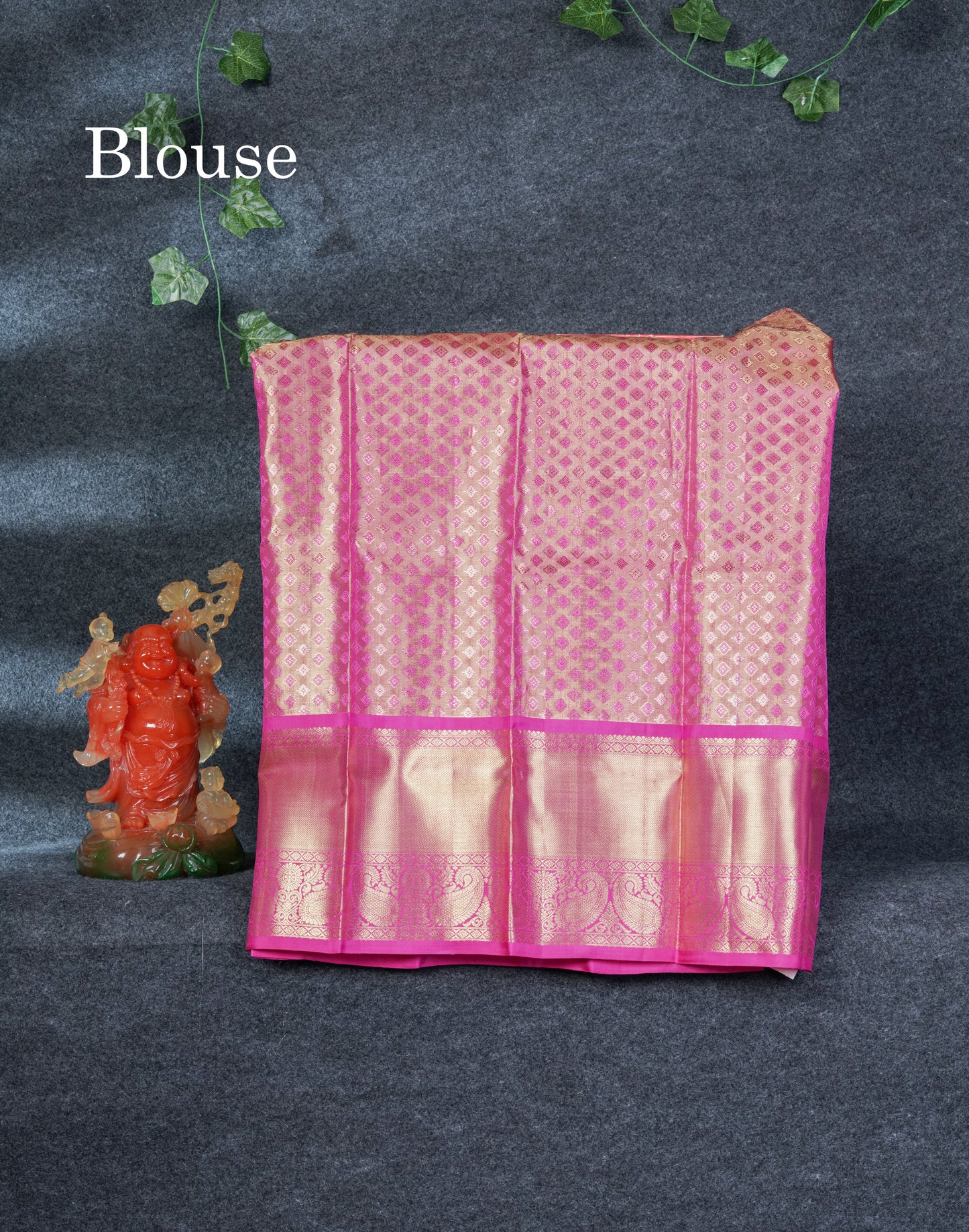 Pure Silk Pattu Pavadai (Neon Green) With Pink Blouse 27"