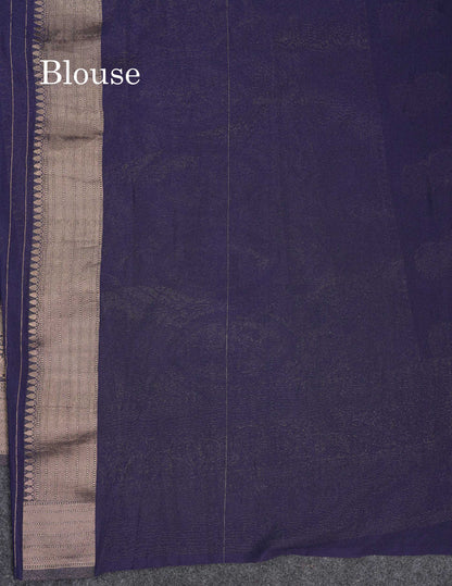 Beautiful Bottle Green Semi Georgette Saree With Fancy Border