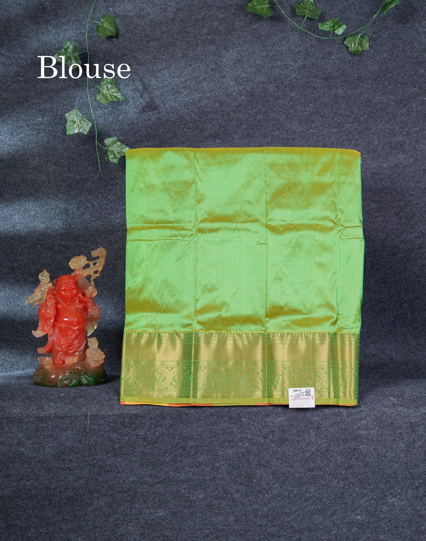 Pure Silk Pattu Pavadai (MultiColour Checks) With Green Blouse 27"