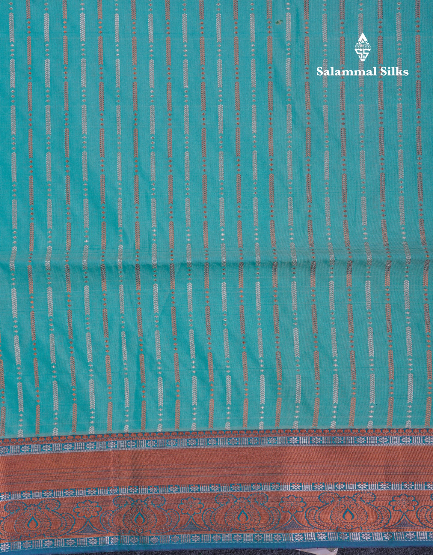 Beautiful Sapphire Blue Semi Soft Silk Saree With Contrast Navy Blue Blouse