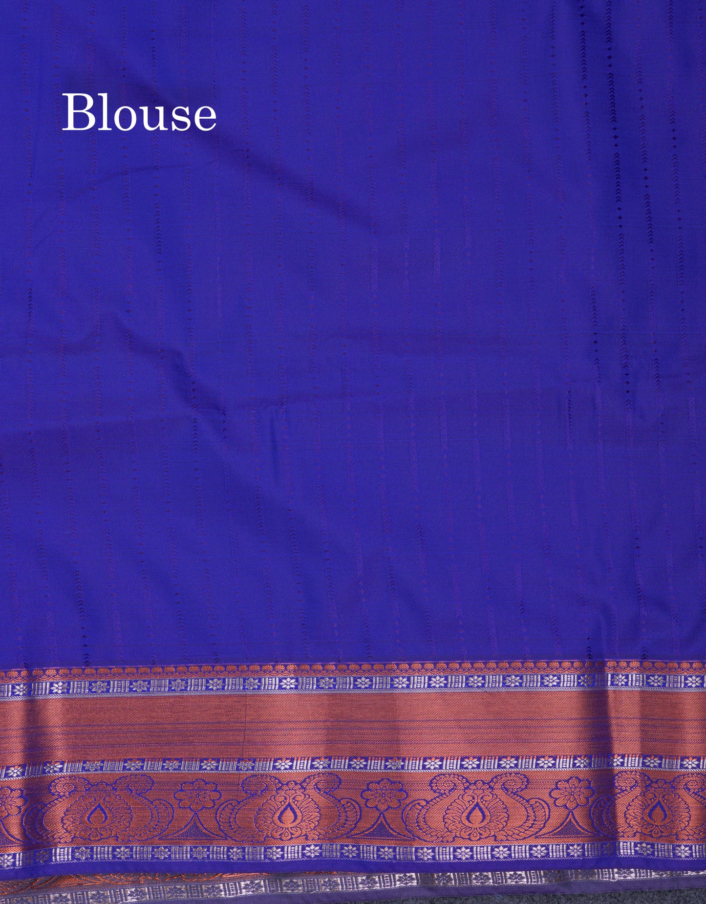 Beautiful Sapphire Blue Semi Soft Silk Saree With Contrast Navy Blue Blouse