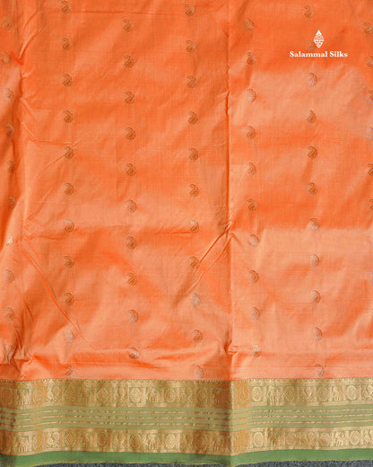 Semi Silk Saree - Magenta Pink Colour Body With Traditional Border | 9.5 Yards