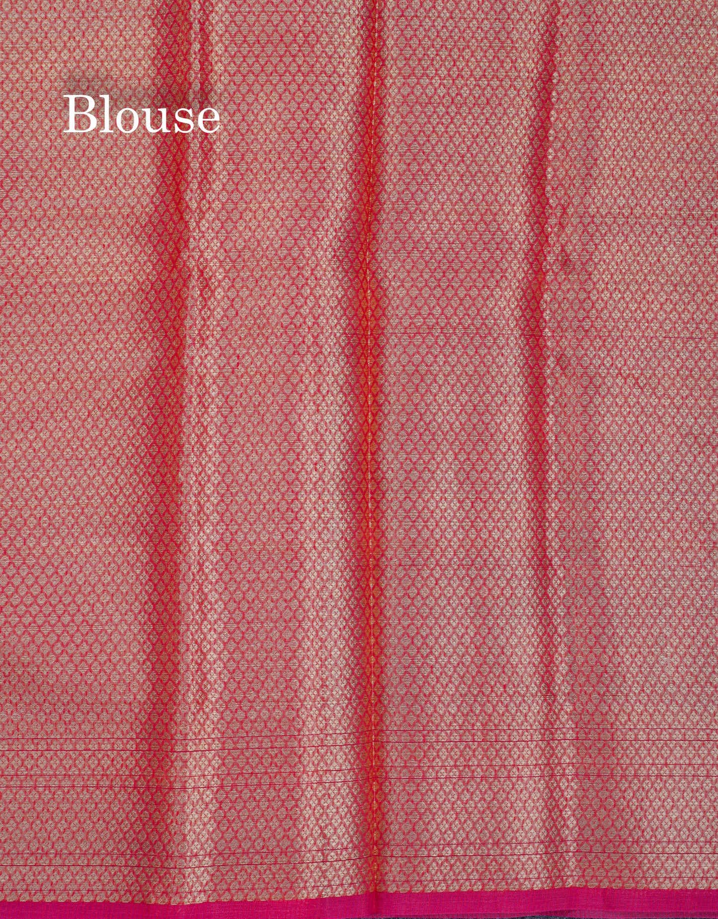 Beautiful Dual Tone Pinkish Orange Fancy Kota Mix Saree With Self Designer Blouse