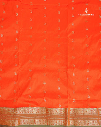 Semi Silk Saree - Magenta Pink Colour Body With Traditional Border | 9.5 Yards