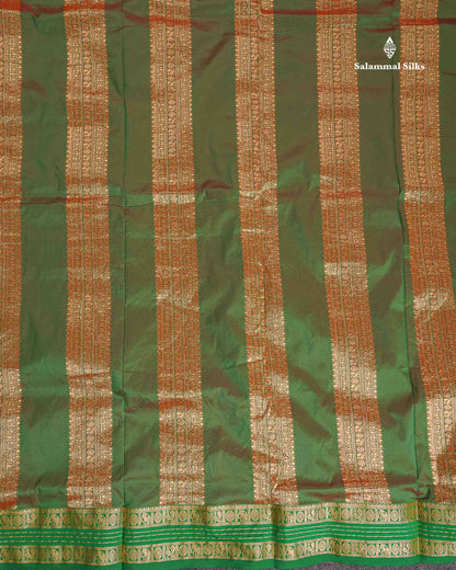 Semi Silk Saree - Magenta Pink Colour Body With Traditional Border | 9.5 Yards
