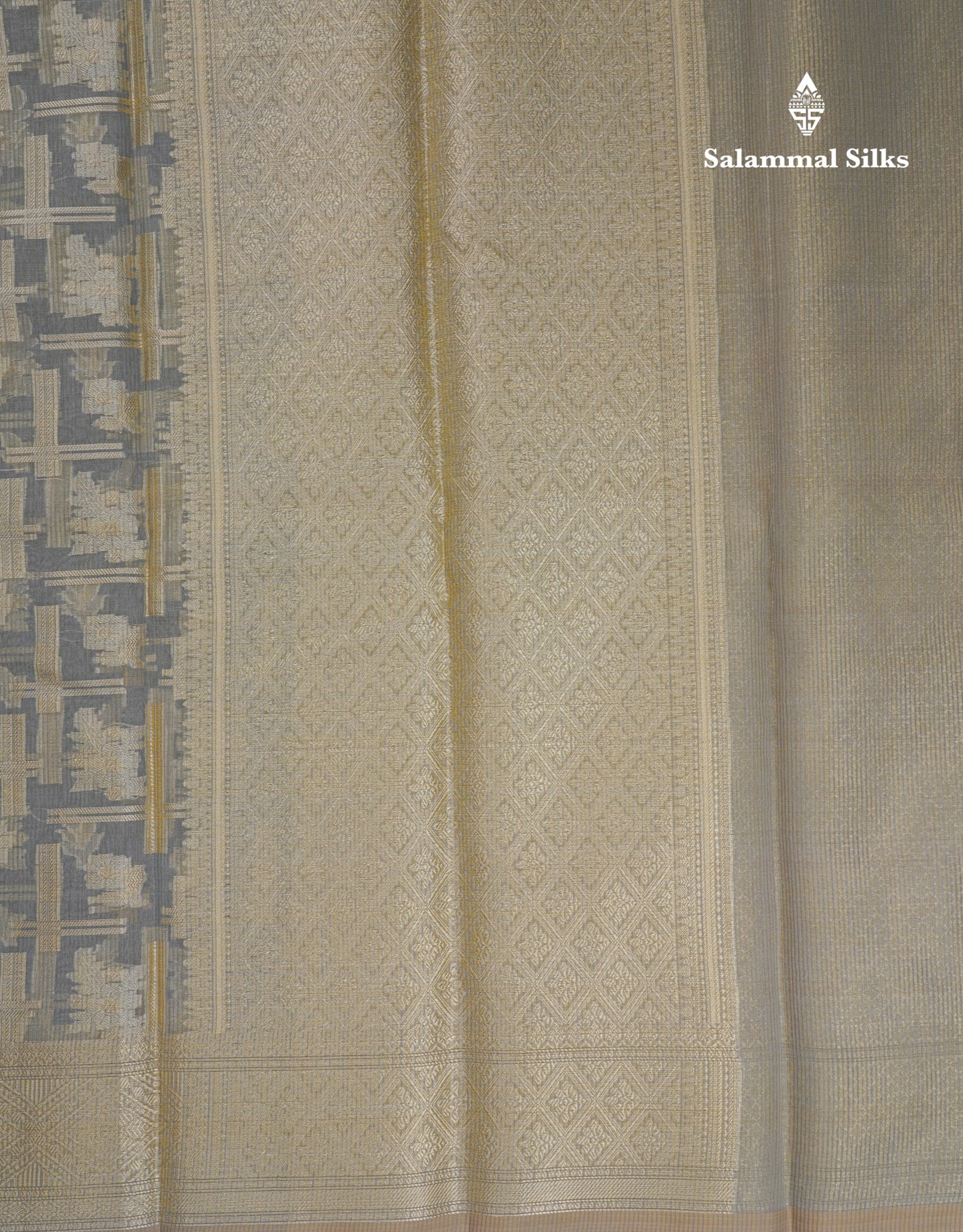 Beautiful Dark Peach Fancy Kota Mix Saree With Self Designer Blouse