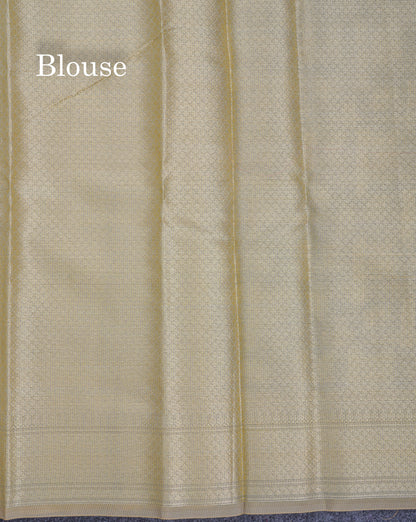 Beautiful Dark Peach Fancy Kota Mix Saree With Self Designer Blouse