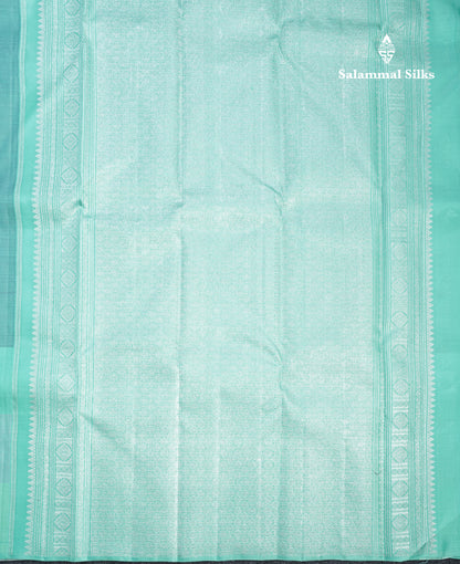 Violet Pure Kanjivaram Silk Saree With Contrast Rexona Fancy Multicolour Checks Border