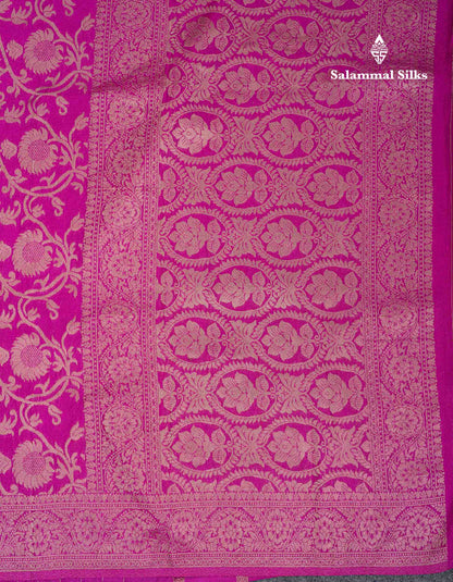 Beautiful Orange Semi Georgette Saree With Fancy Border