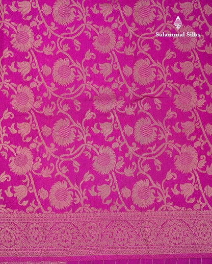 Beautiful Orange Semi Georgette Saree With Fancy Border