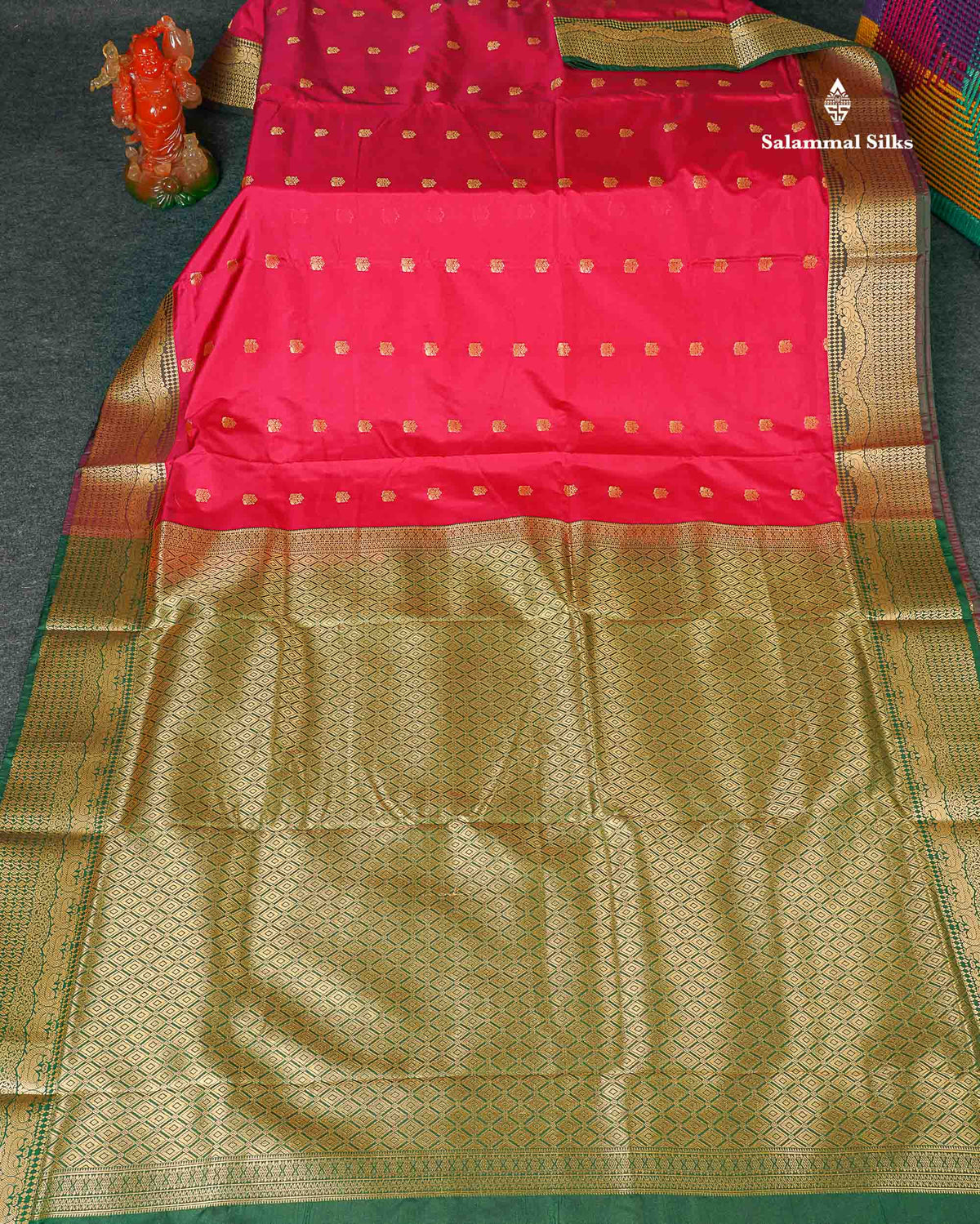 Semi Silk Saree - Pink Colour Body Zari Butta With Traditional Border | 9.5 Yards 