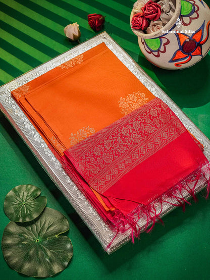 Mustard Yellow Beautiful Sico Cotton Saree With Contrast Pink Blouse