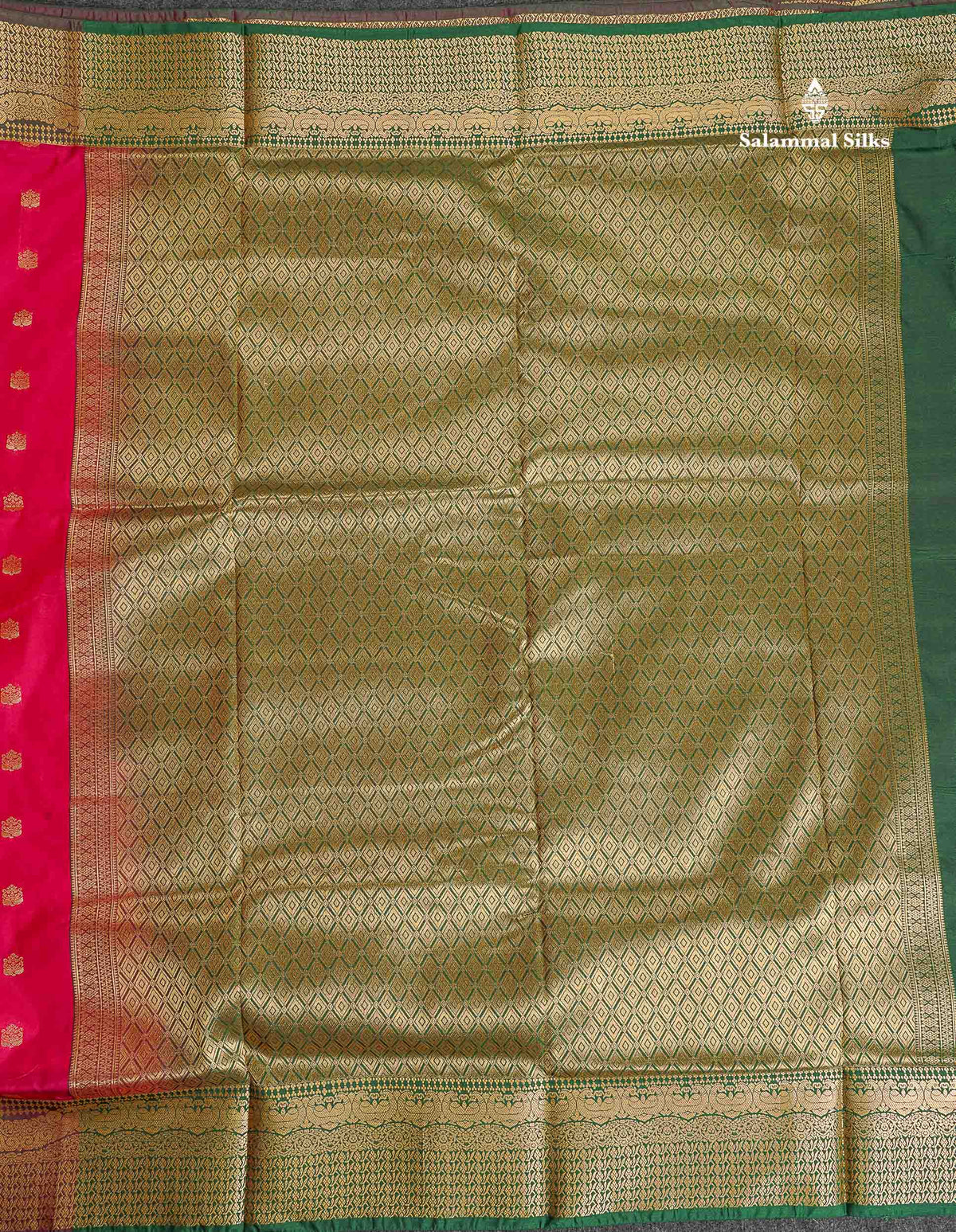 Semi Silk Saree - Orange Colour Body Zari Butta With Traditional Border | 9.5 Yards