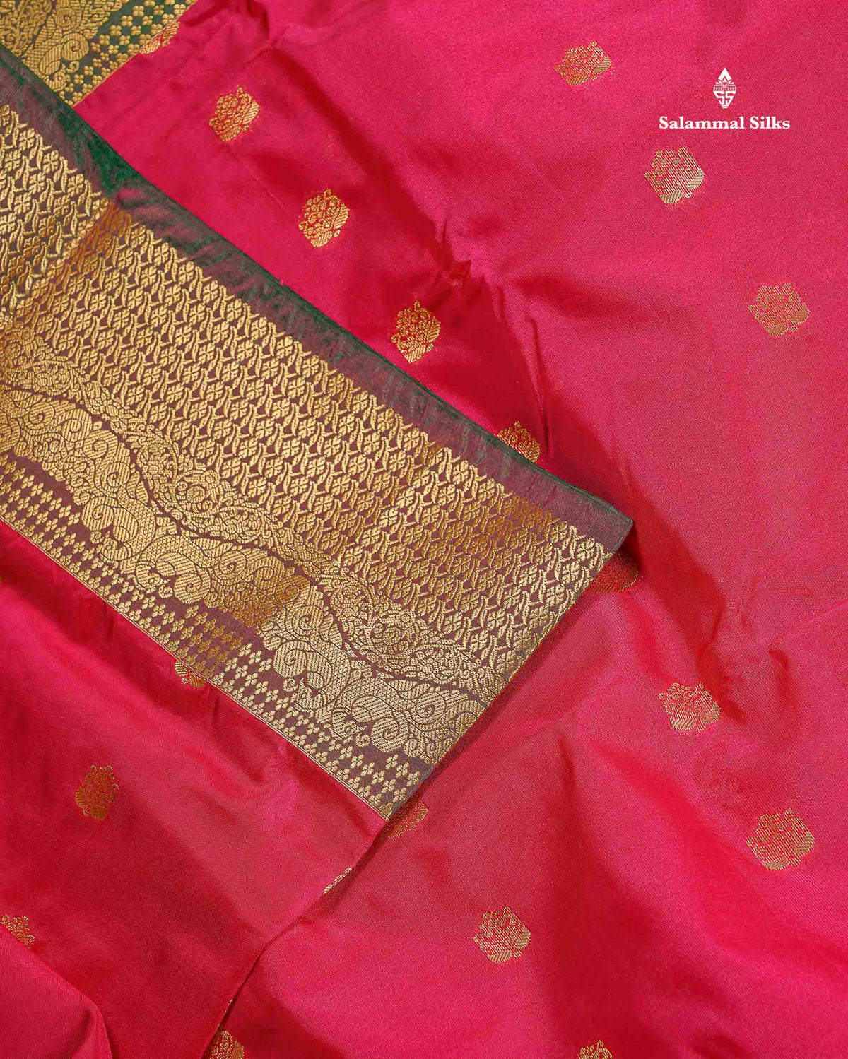 Semi Silk Saree - Orange Colour Body Zari Butta With Traditional Border | 9.5 Yards