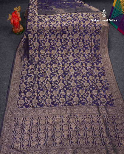 Beautiful Orange Semi Georgette Saree With Fancy Border