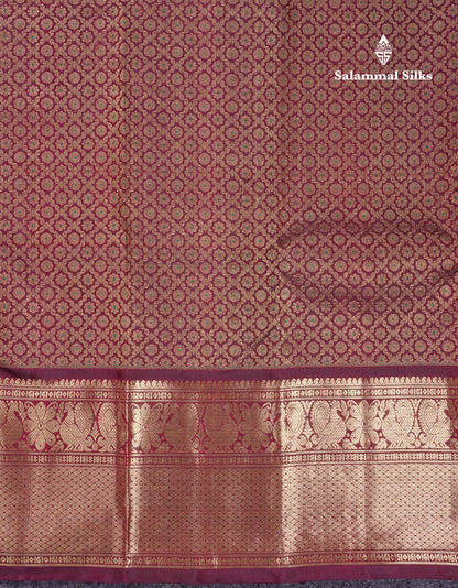 Beautiful Dark Brown Bridal Menakari Work Pure Kanjivaram Silk Saree With Traditional Evening Morning Border
