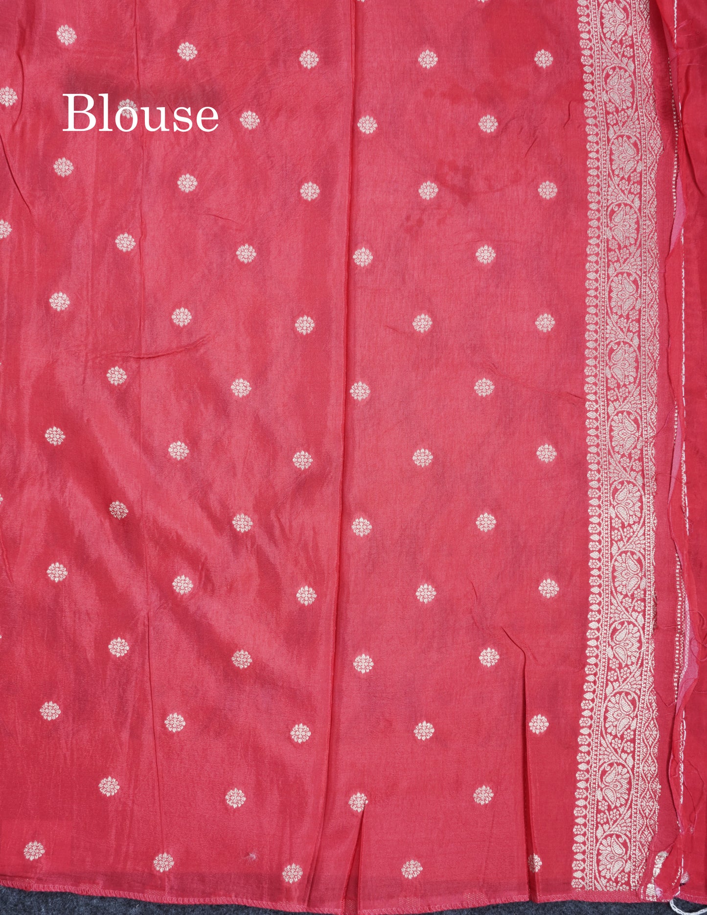 Black Wave Pattern Banarasi Semi Georgette Saree With Contrast Red Blouse