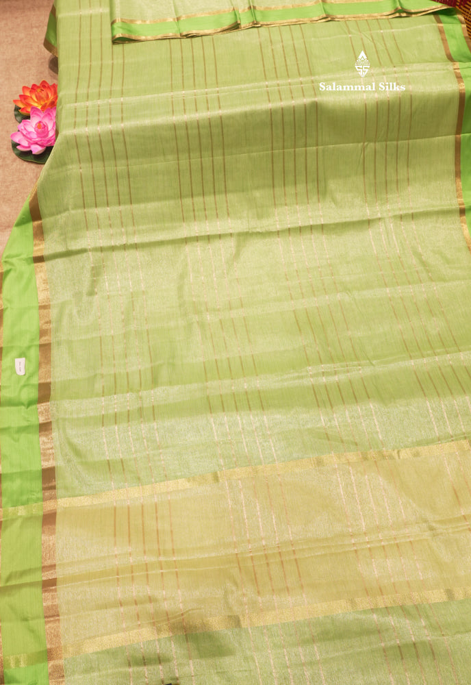 Kota Tissue Silk Saree Light Grey Colour With Gap Border