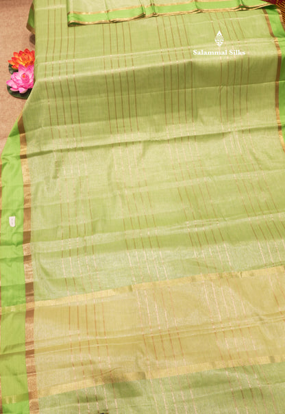 Kota Tissue Silk Saree Light Grey Colour With Gap Border