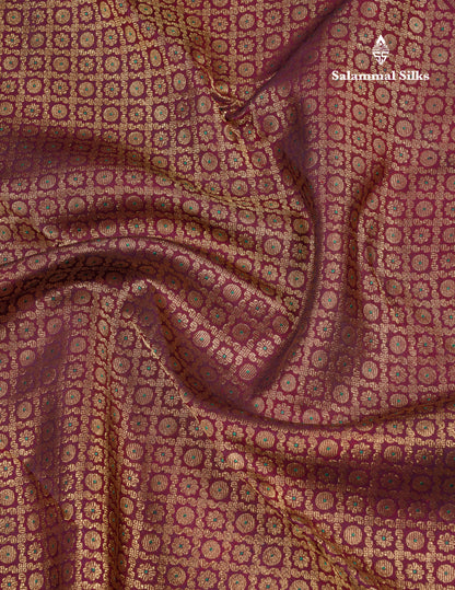 Beautiful Dark Brown Bridal Menakari Work Pure Kanjivaram Silk Saree With Traditional Evening Morning Border