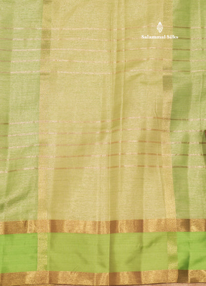 Kota Tissue Silk Saree Light Grey Colour With Gap Border