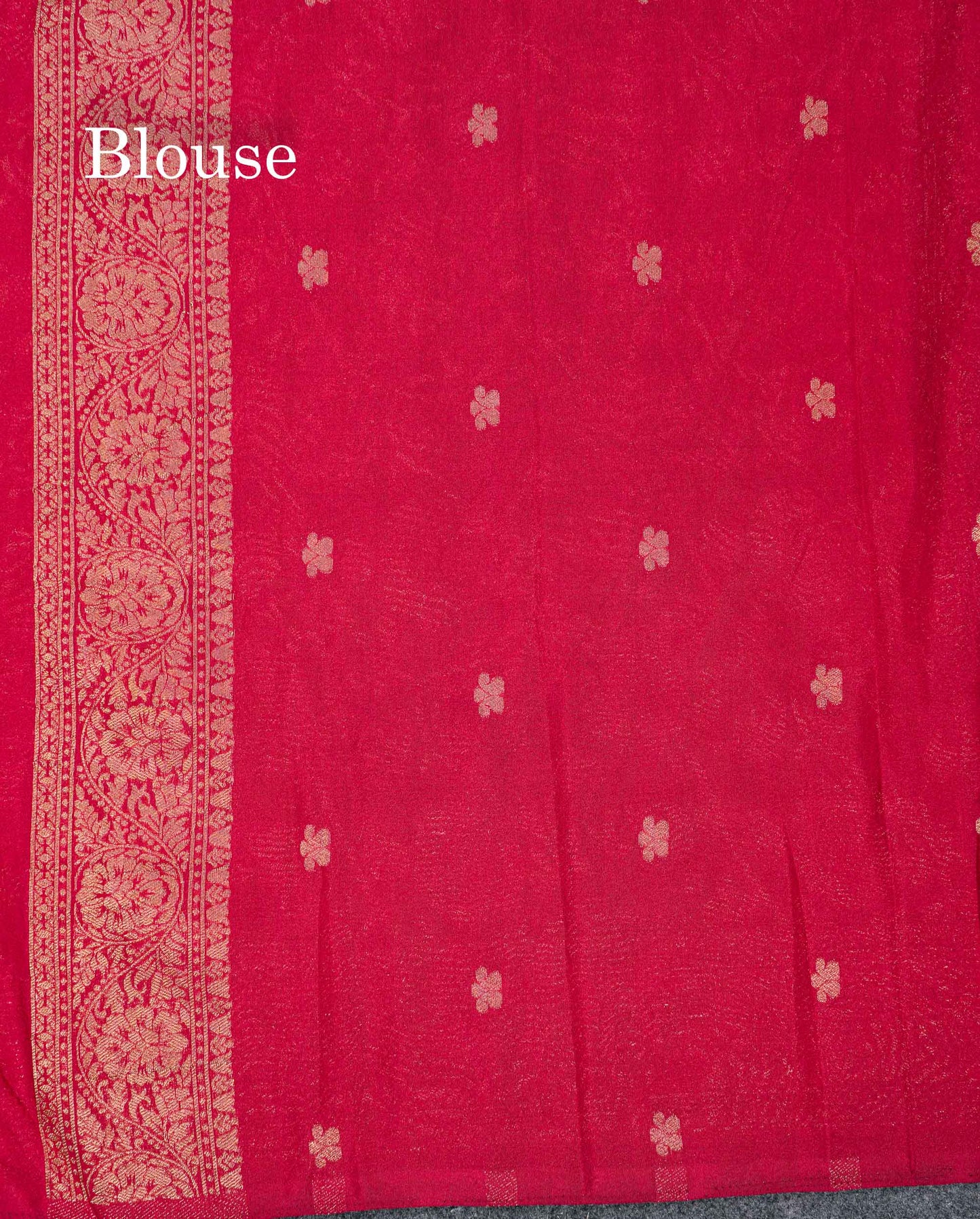 Beautiful Orange Semi Georgette Saree With Fancy Border