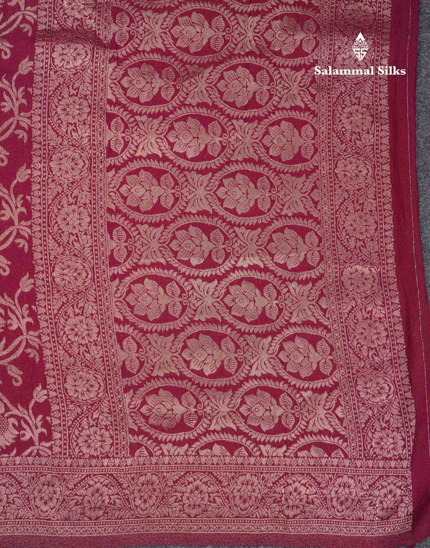 Beautiful Orange Semi Georgette Saree With Fancy Border