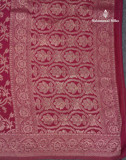 Beautiful Orange Semi Georgette Saree With Fancy Border