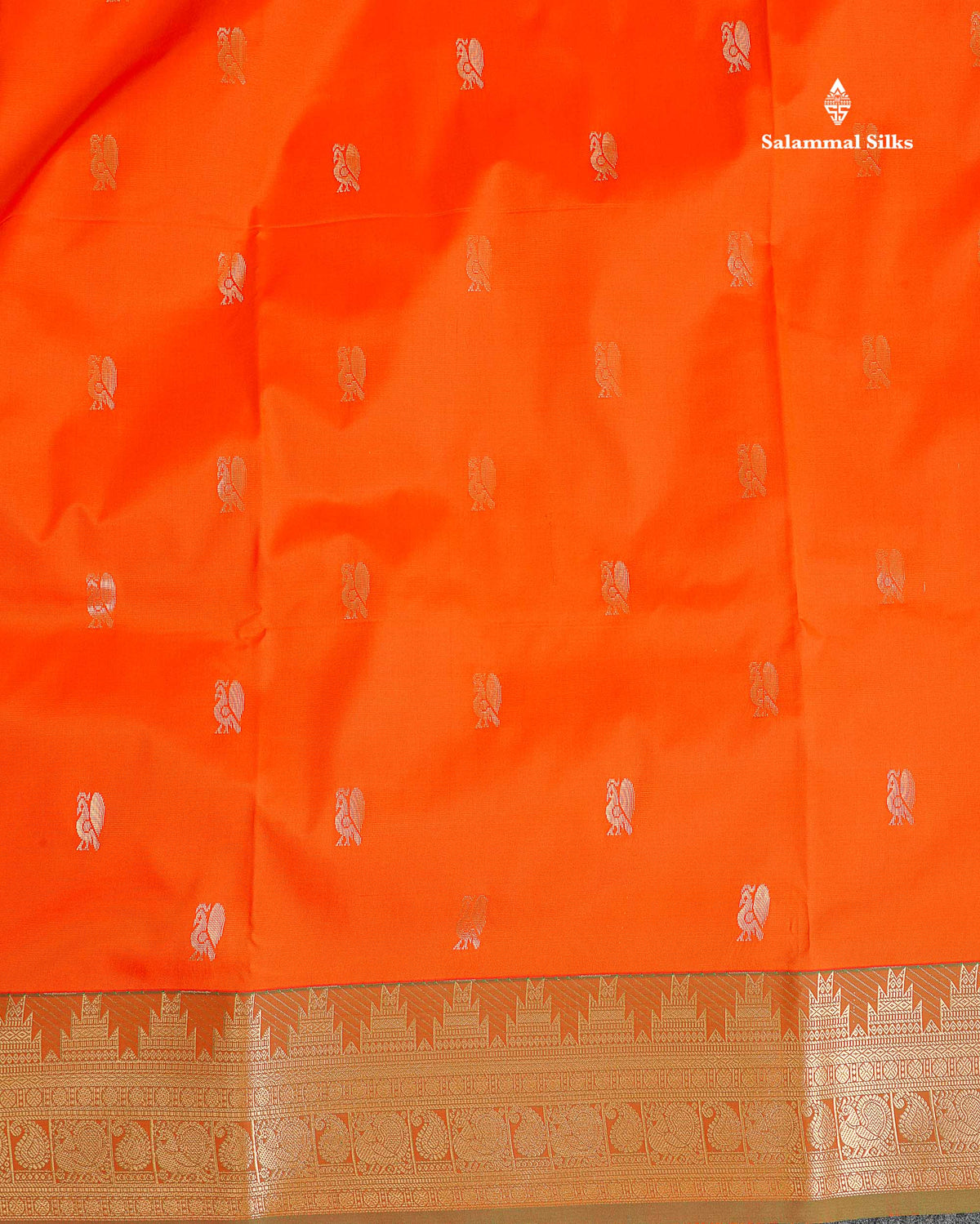 Semi Silk Saree - Maroon Colour Body Zari Butta With Traditional Temple Border | 9.5 Yards
